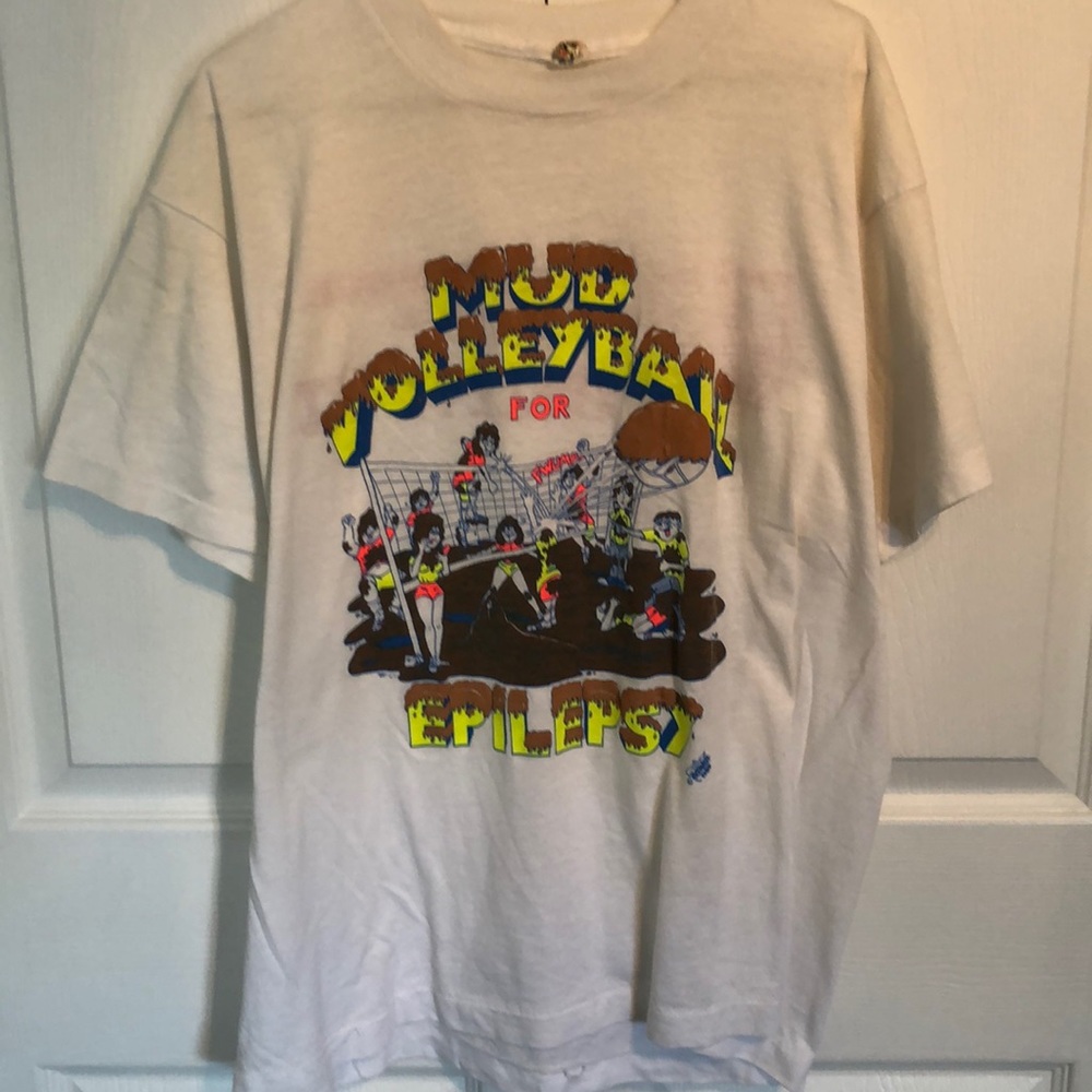 Vintage ‘89 Mud V-ball Single Stitch Screen Stars